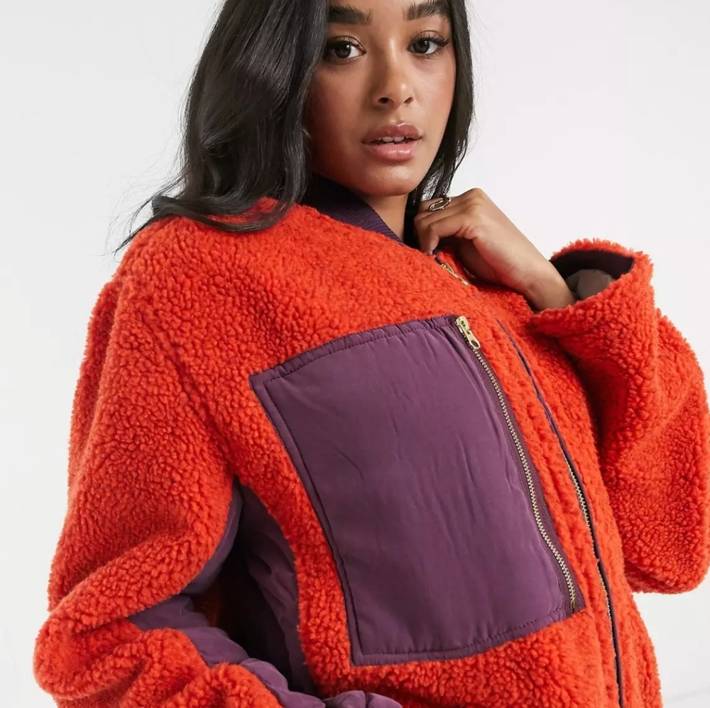 Free People Rivington Sherpa Jacket Small - Picture 4 of 5